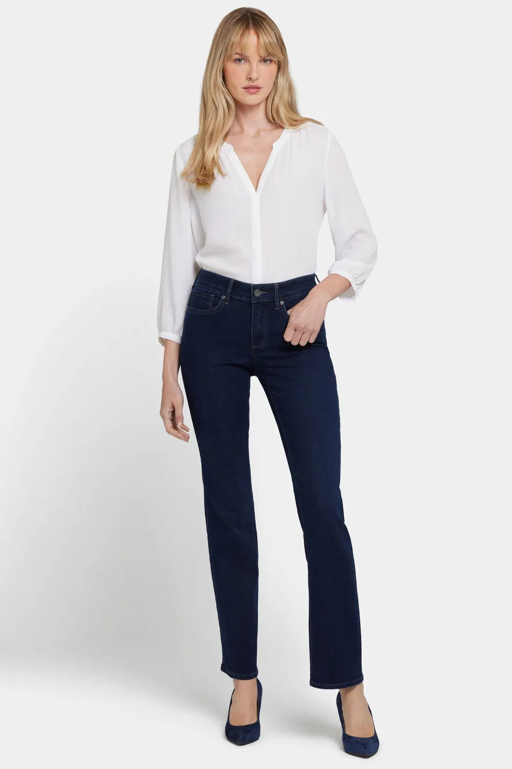 NYDJ Marilyn Straight Jeans Burbank Wash gerade