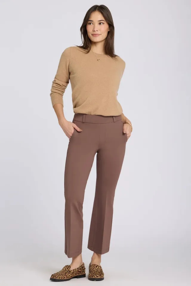 NYDJ Pull-On Flared Ankle Hose Deep Taupe sculpt