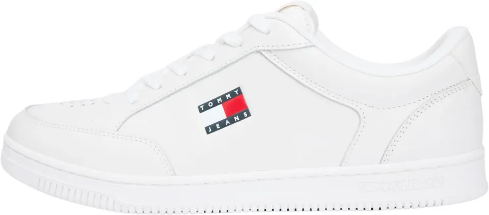 Tommy Jeans Cupsole Sneaker Leder White Ecru
