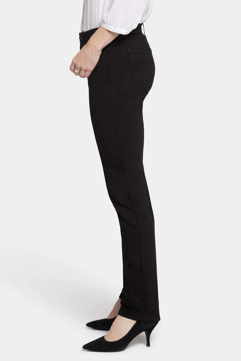 NYDJ Sheri Slim Jeans Black schwarze Slim-Jeans