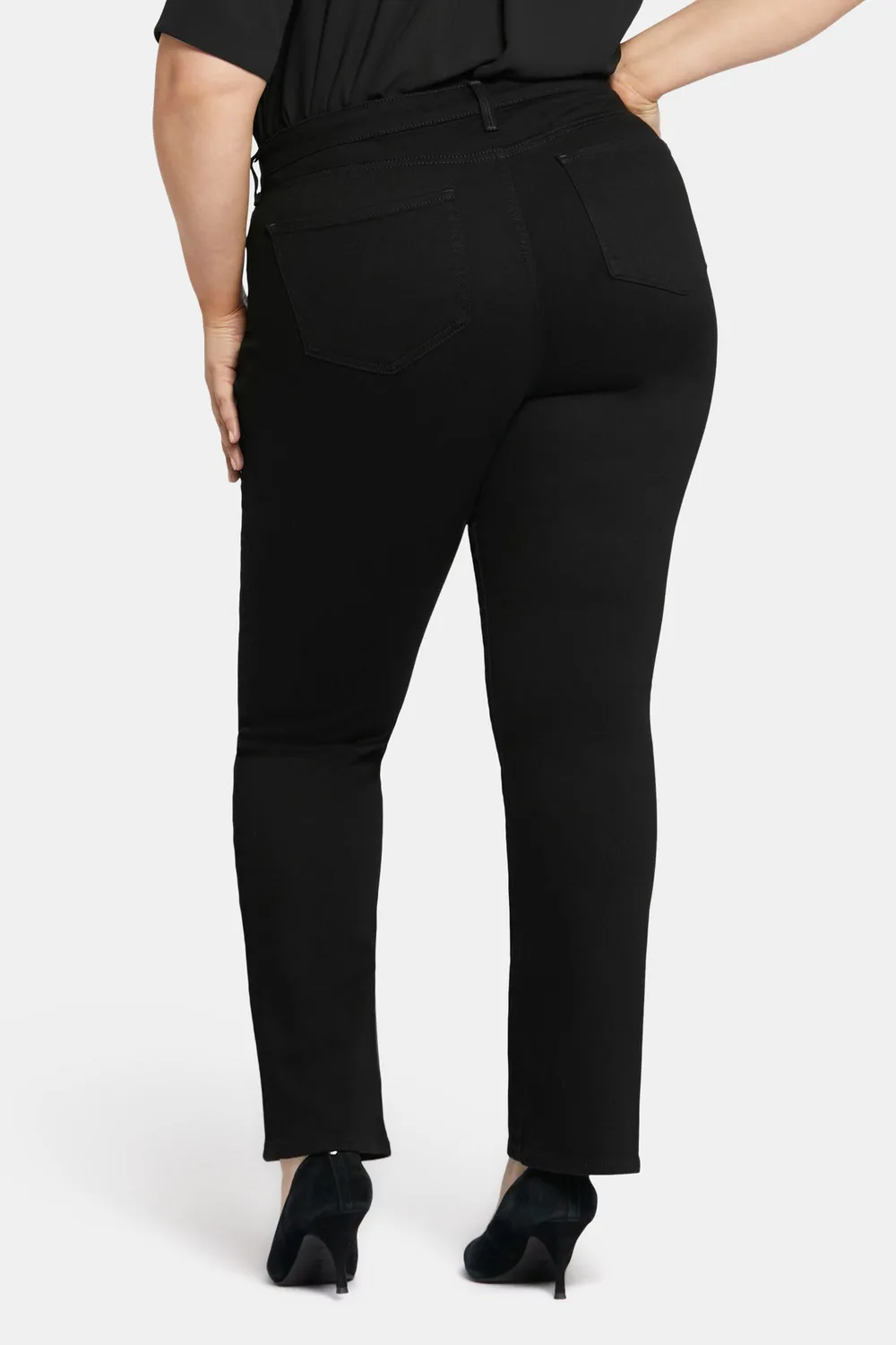 NYDJ Barbara Bootcut Plus Size Jeans Schwarz formend