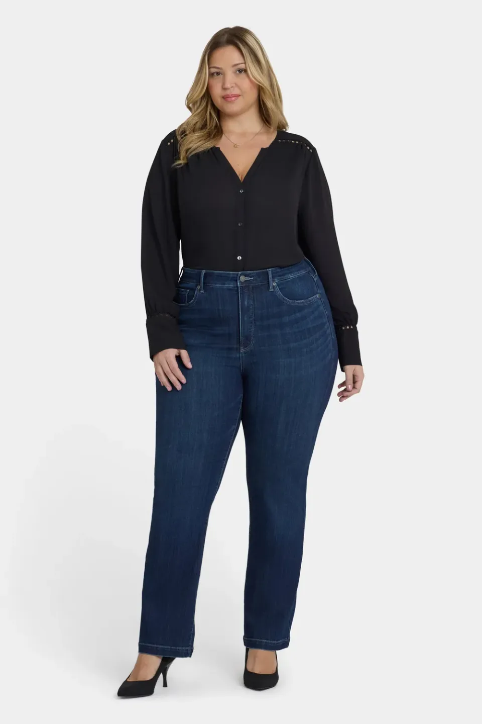 NYDJ Teresa Wide Leg Jeans Ink Skyline Plus Size
