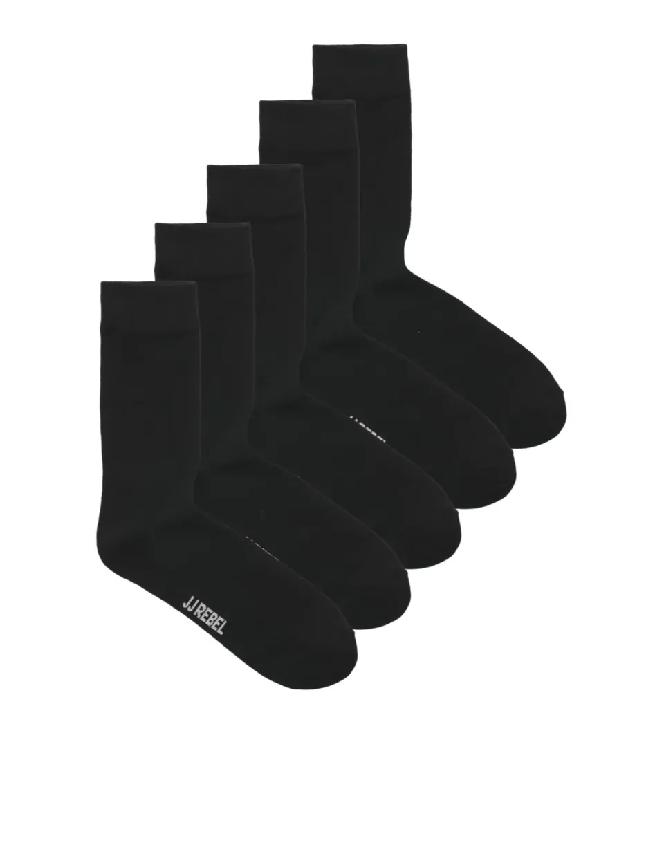 JJ Rebel Socken Herren schwarz 5er Pack Baumwolle