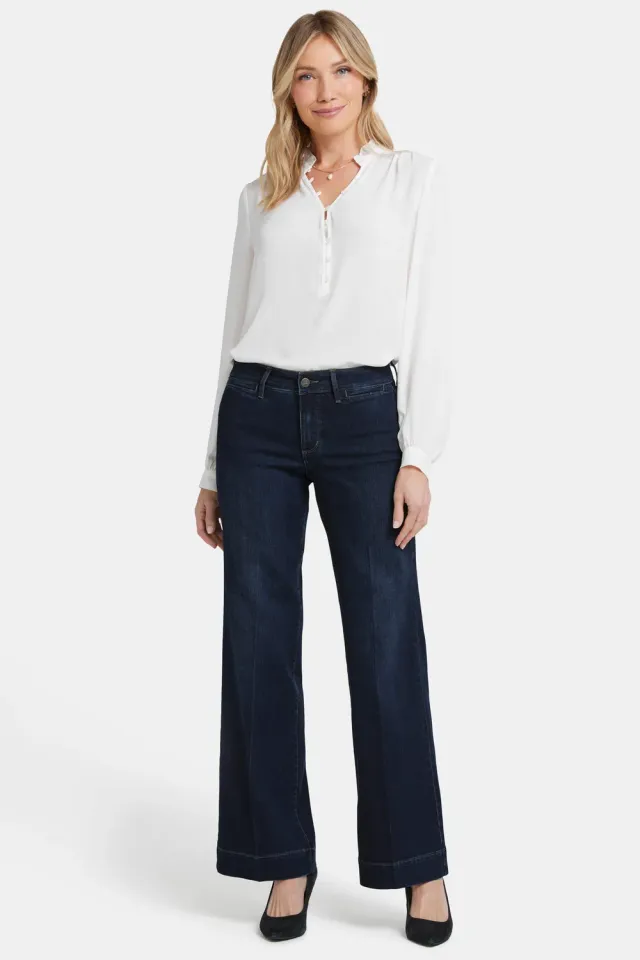 NYDJ Teresa Trouser Jeans Burbank Wash weites Bein