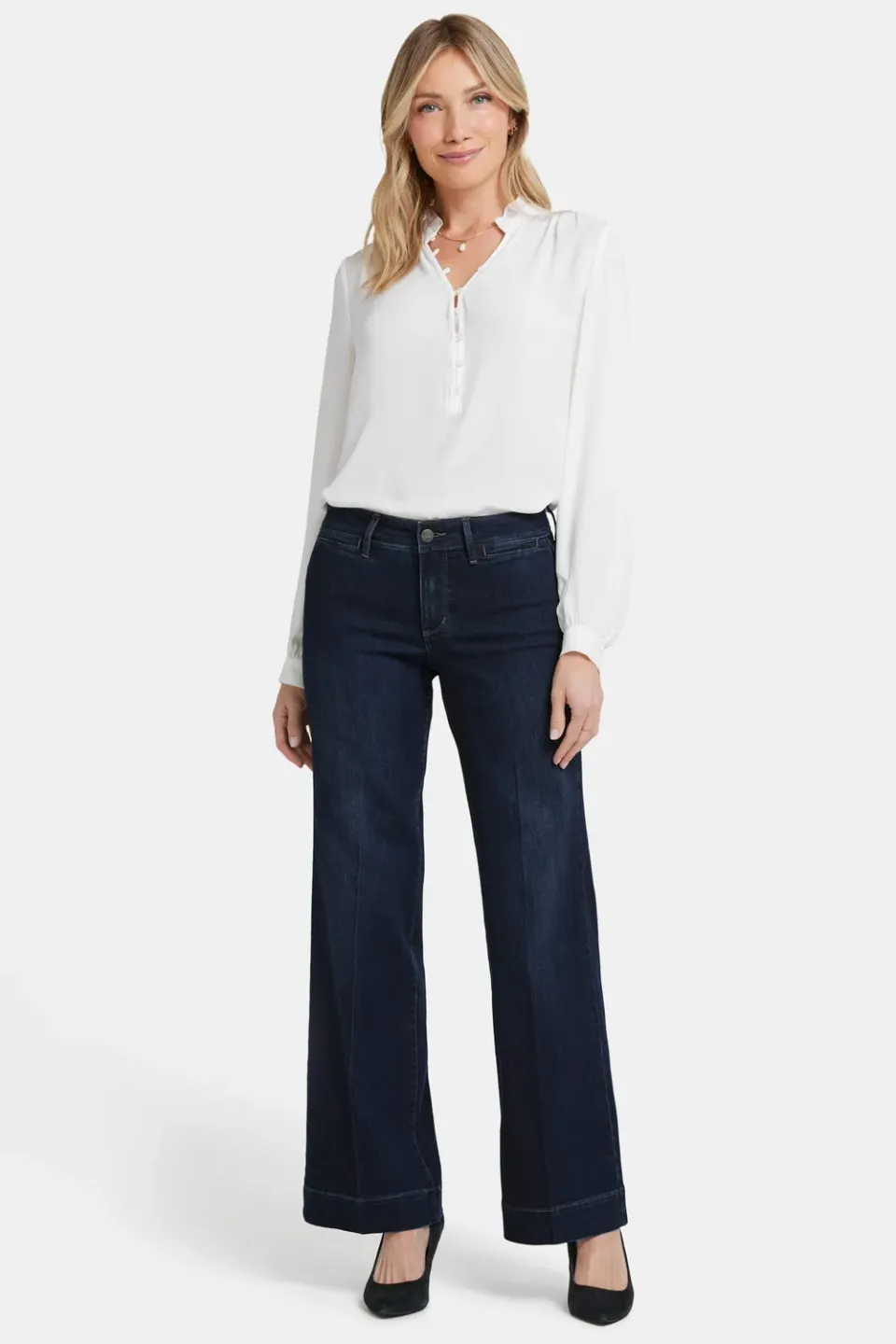 NYDJ Teresa Trouser Jeans Burbank Wash weites Bein
