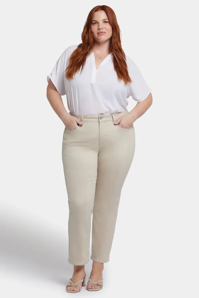 NYDJ Marilyn Straight Plus Jeans Feather Stretch