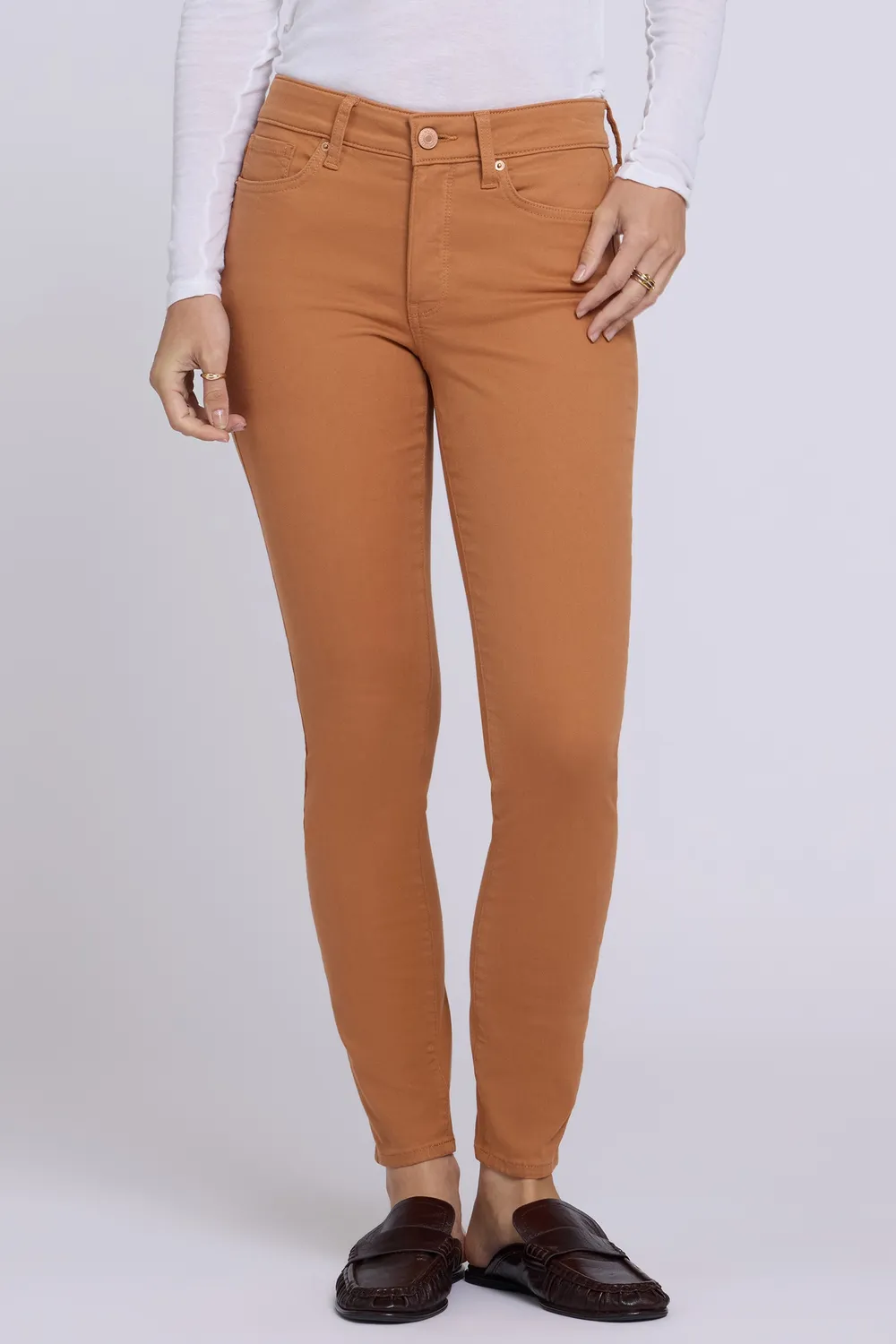 NYDJ Ami Skinny Petite Jeans Roasted Pecan Braun