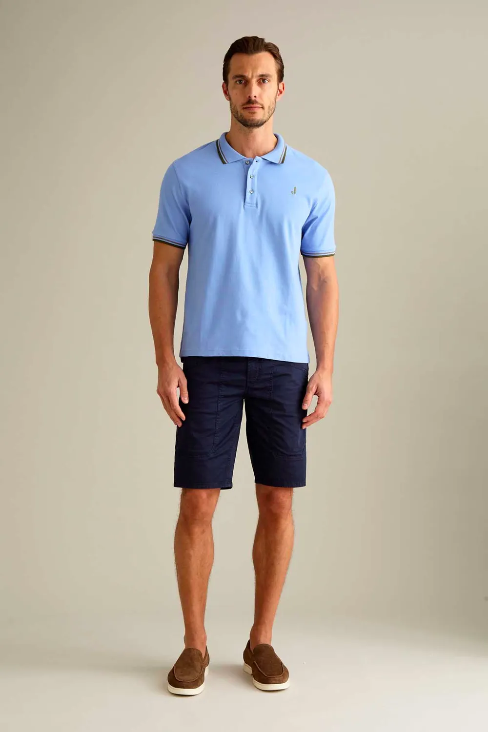 Jeckerson Jayden Slim Fit Shorts dunkelblau Stretch