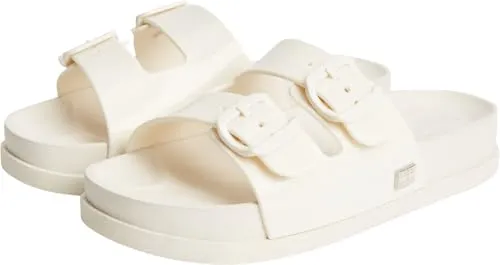 Tommy Jeans Comfort Jelly Slides Pantoletten Damen Beige 39