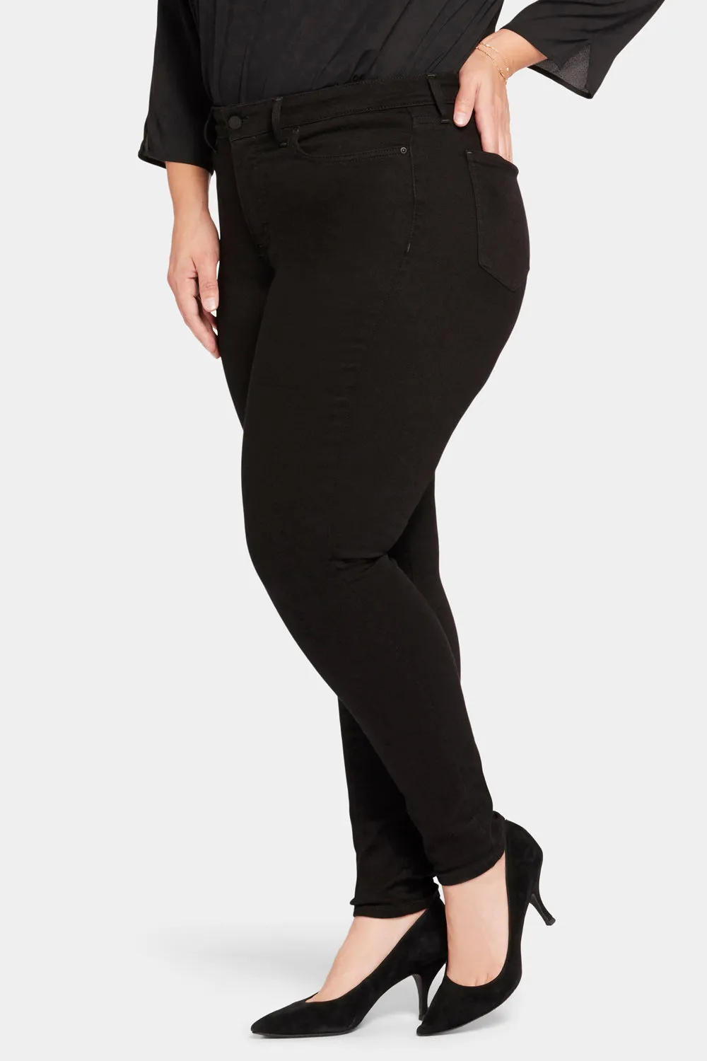 NYDJ Ami Skinny Jeans Plus Size Schwarz formend