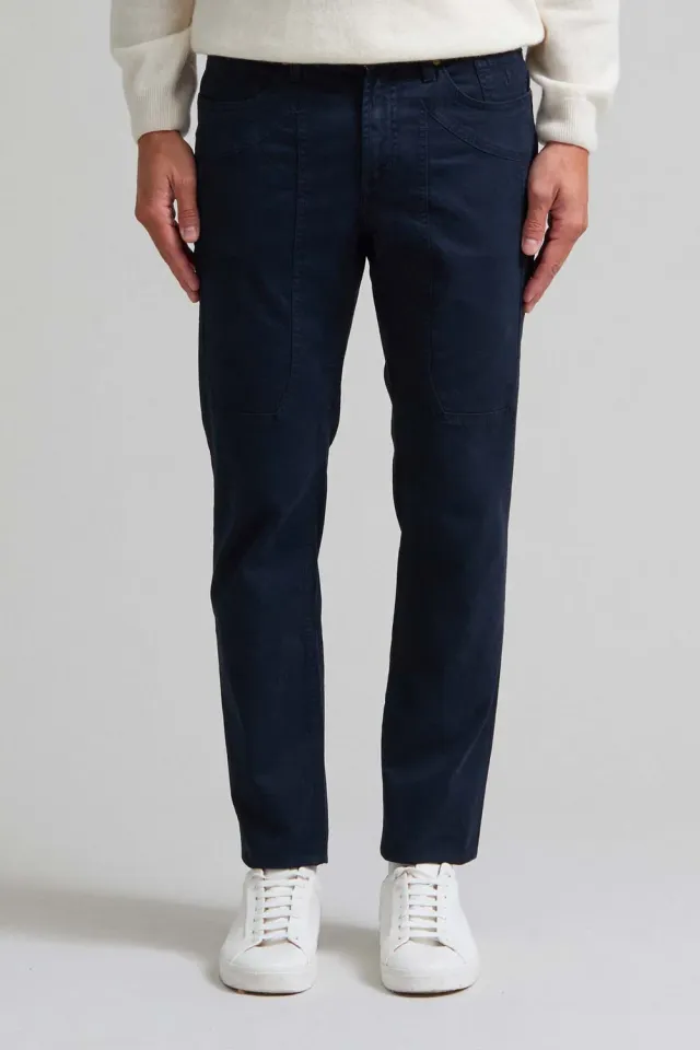Jeckerson John Slim Fit Hose Herren blau Gabardine