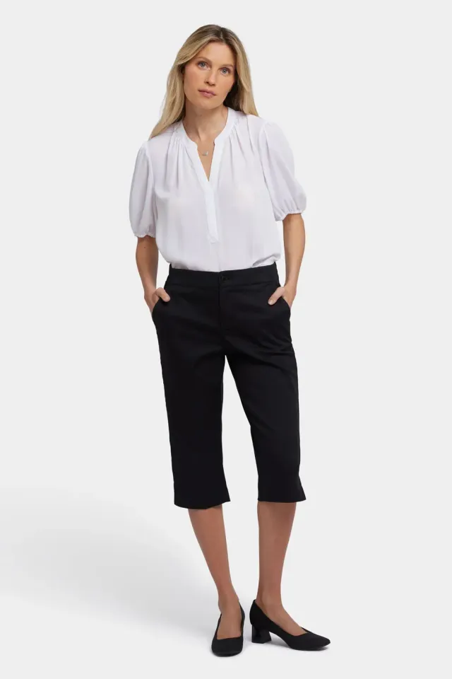 NYDJ Payton Pedal Pushers Caprihose Schwarz Slim