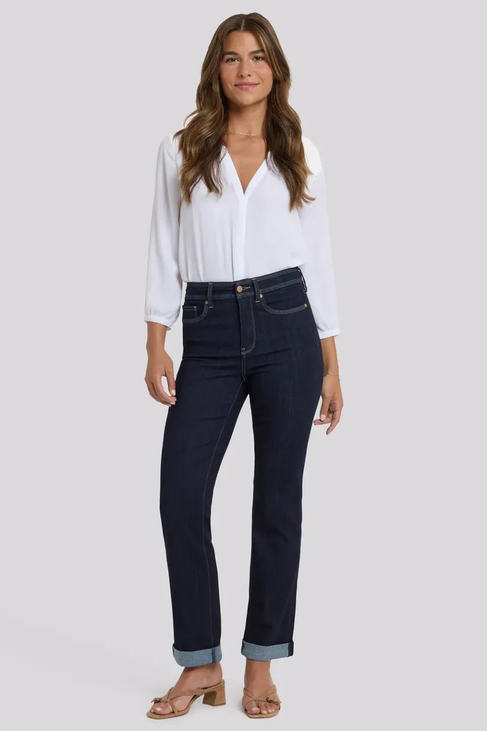 NYDJ Marilyn Straight Jeans Morning Tides Indigo