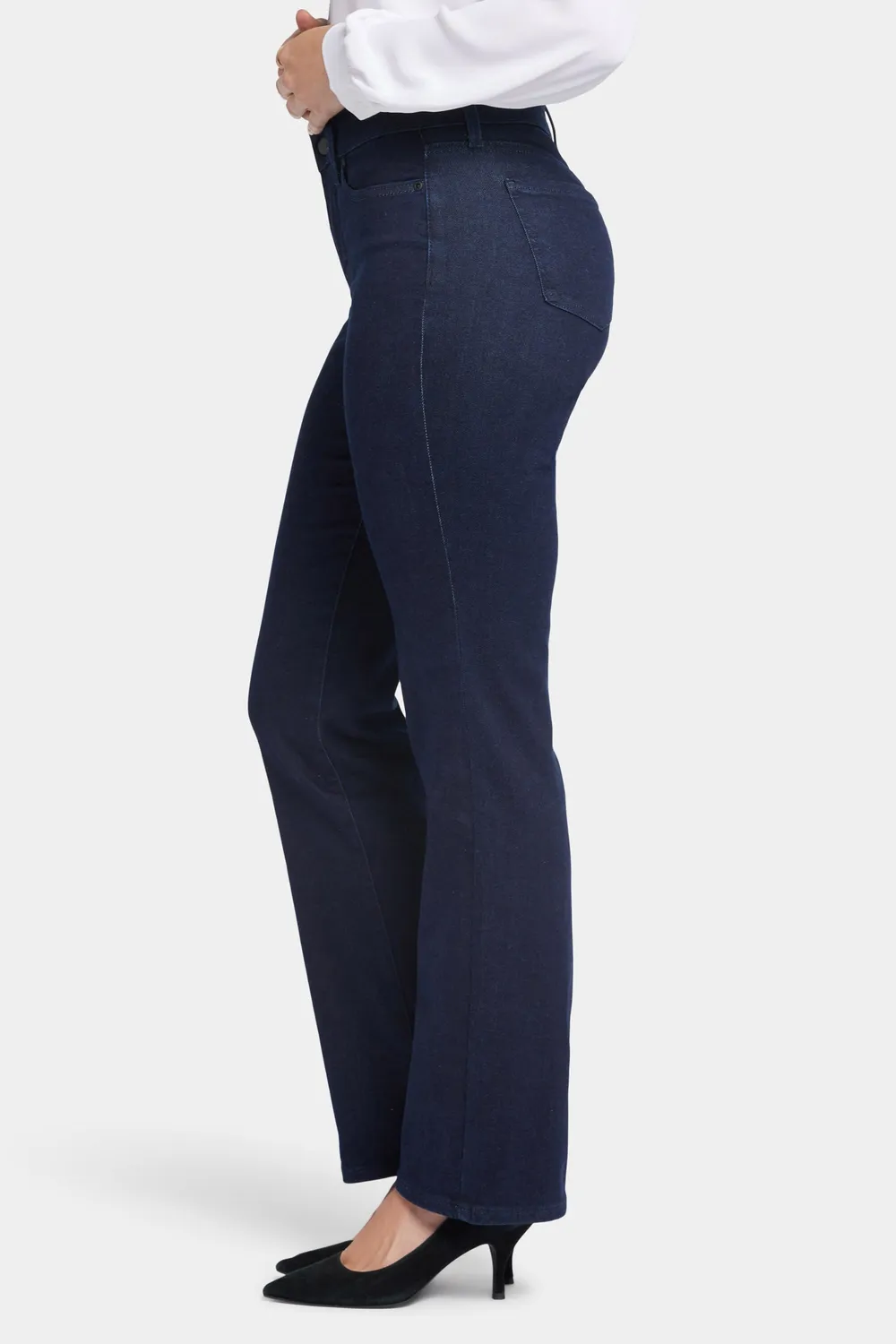 NYDJ Blake Slim Flared Jeans Rinse Petite High Rise