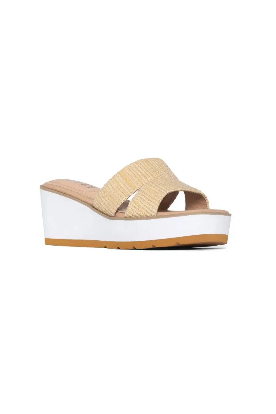 NYDJ Raizy Keilsandalen Ecru Plateau bequem