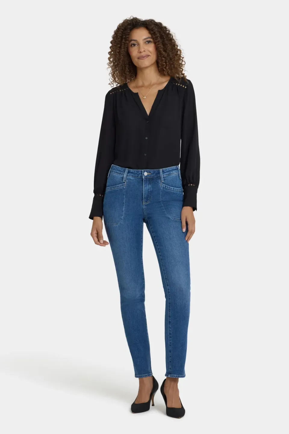 NYDJ Sheri Slim Jeans Opera Blue Indigo