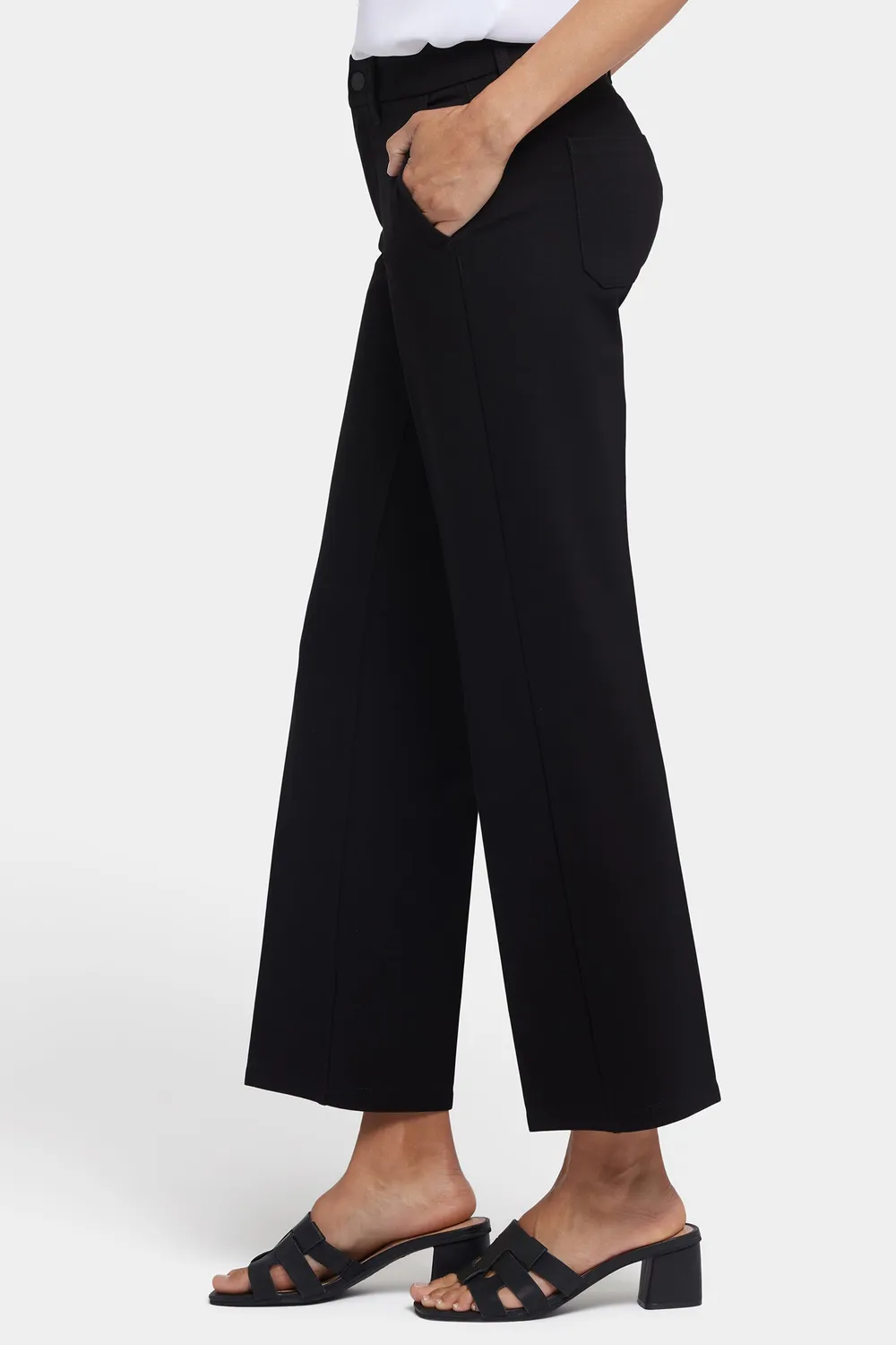 NYDJ Straight Trouser Hose Schwarz gerade