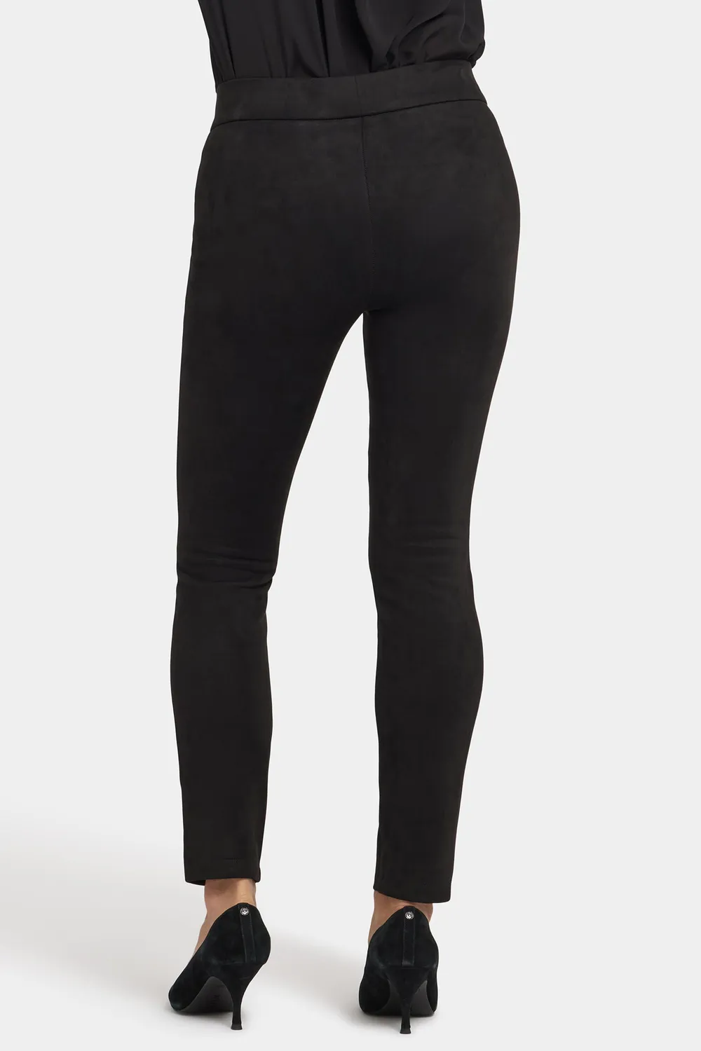 NYDJ Basic Legging-Hose Schwarz Wildleder-Optik