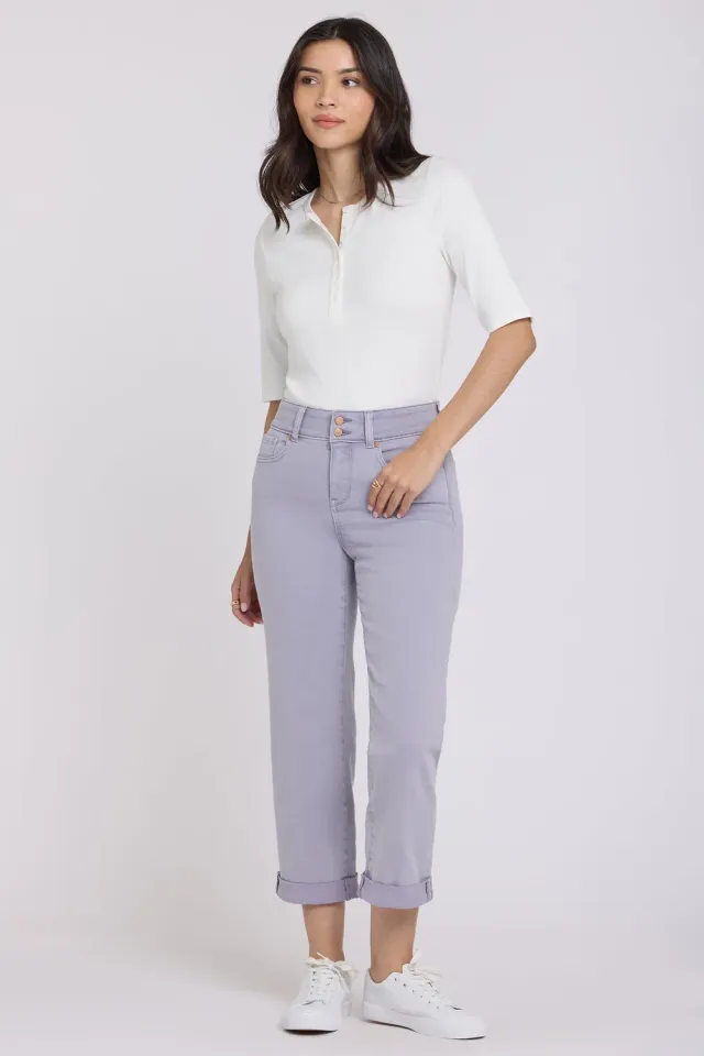 NYDJ Bailey Straight Crop Jeans Vintage Lavender