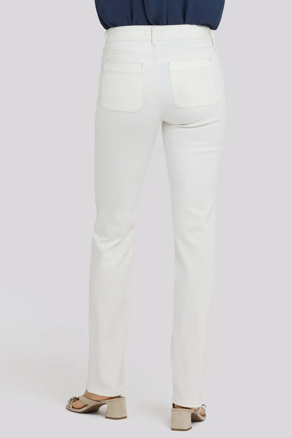 NYDJ Marilyn Straight Tall Jeans Vintage White lang