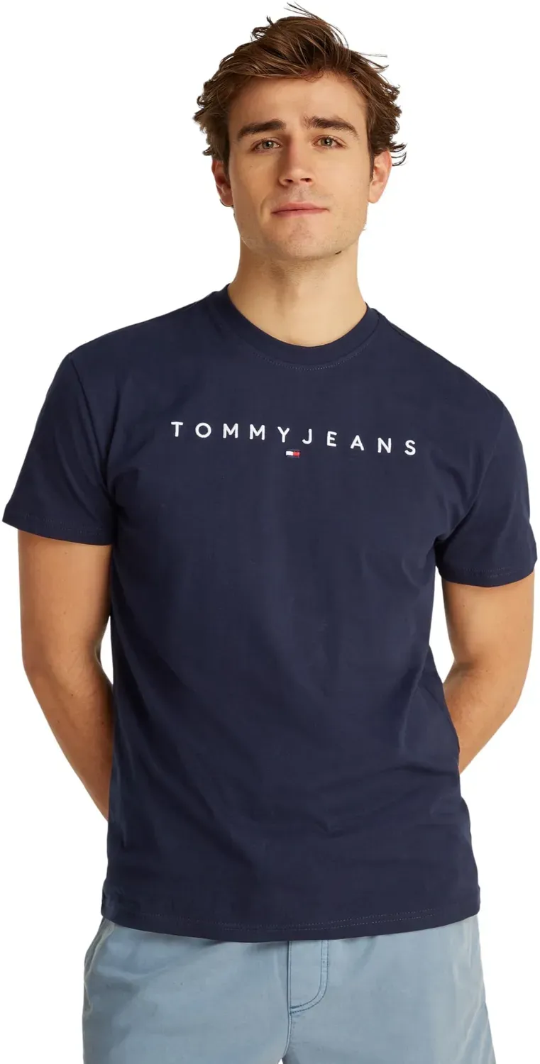 Tommy Jeans Reg Linear T-Shirt Herren Dunkelblau
