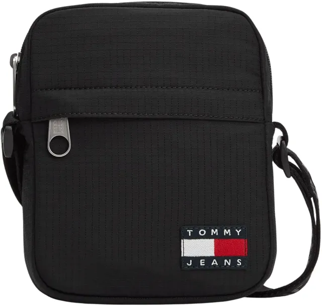 Tommy Jeans Daily Ripstop Reporter Umhängetasche Schwarz