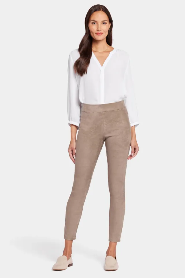 NYDJ Basic Legging Hose Saddlewood Wildleder-Optik