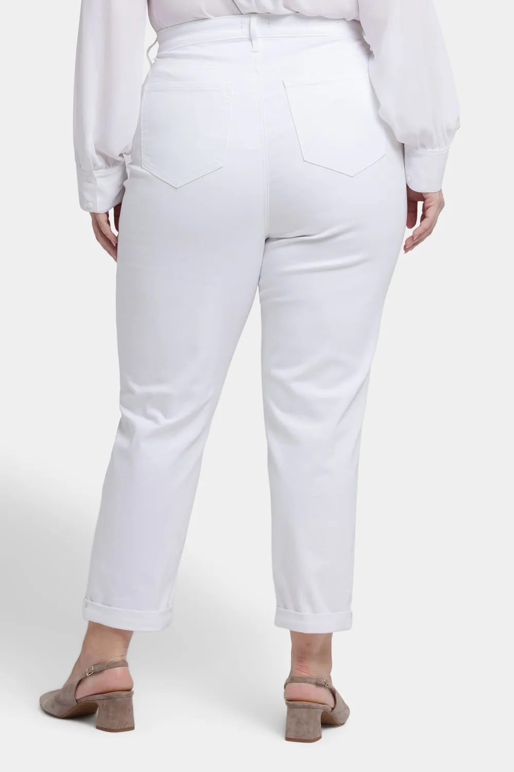 NYDJ Margot Girlfriend Jeans Plus Optic White weiß