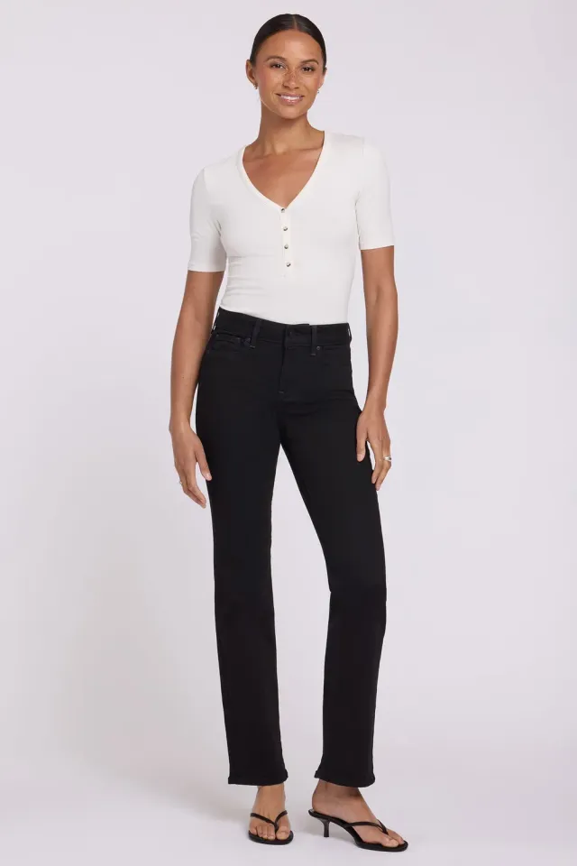 NYDJ Marilyn Straight Jeans Black Damen