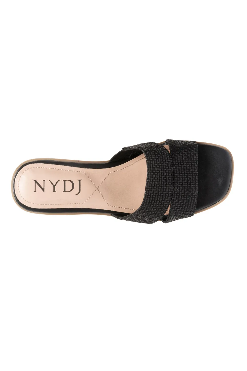 NYDJ Raizy Keilsandalen Schwarz Jute Slip-on