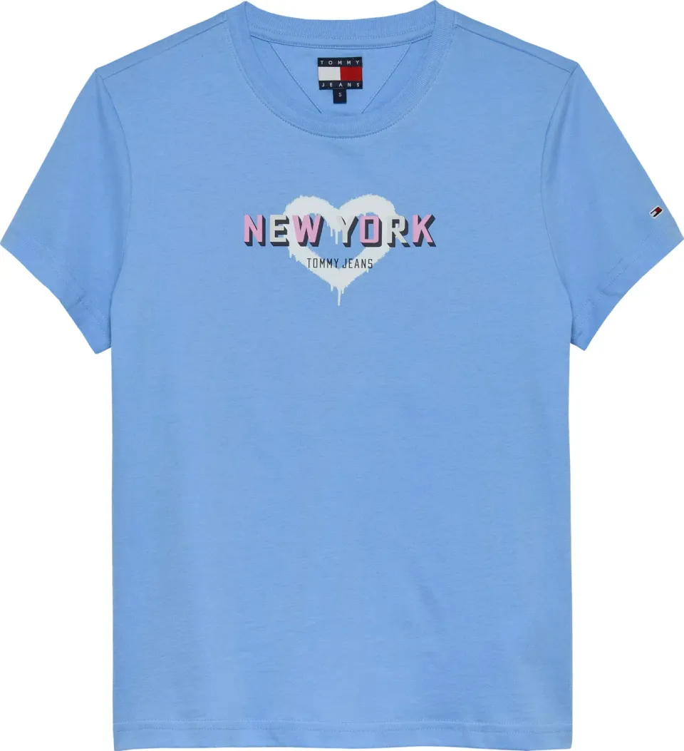 Tommy Jeans TJ X NYC T-Shirt Damen S Blau Rundhals