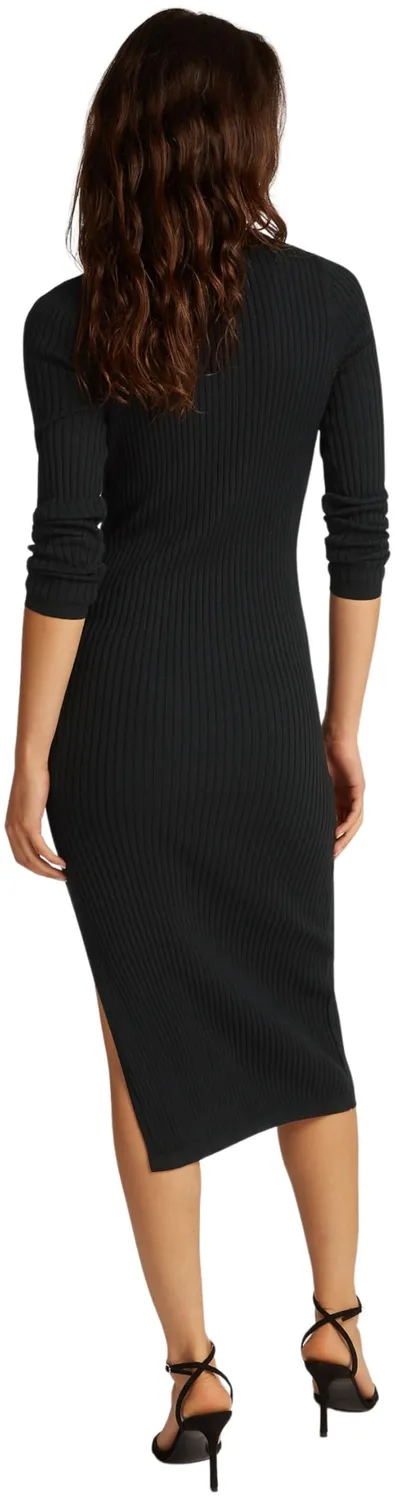 Tommy Jeans Polokleid Midi Kleid Größe M mit Schlitz