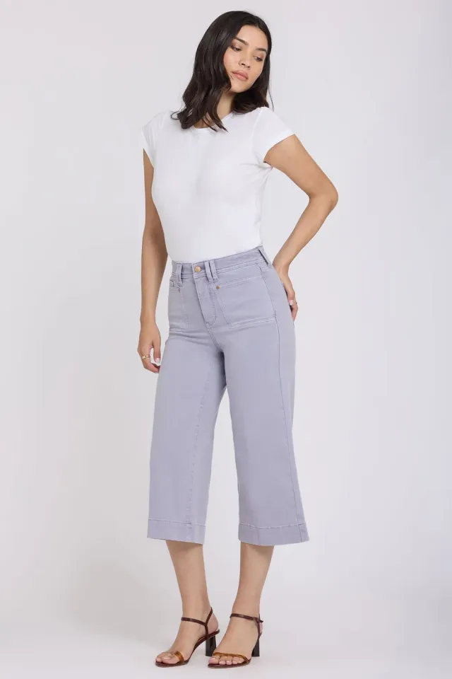 NYDJ Brigitte Wide Leg Capri Lavendel formend
