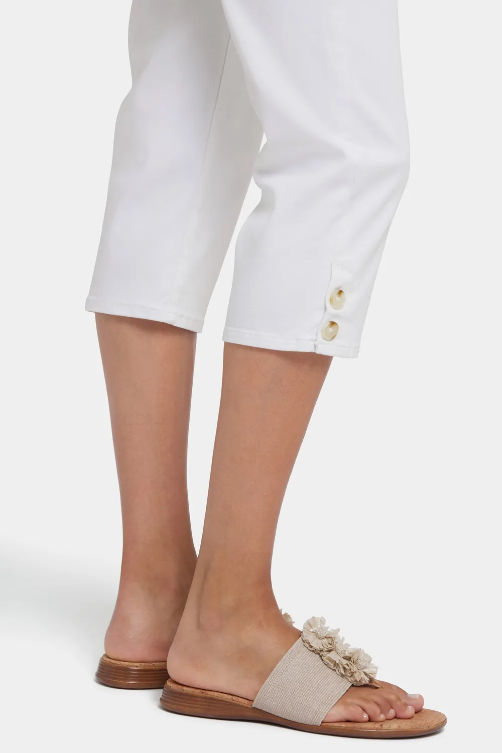 NYDJ Marilyn Straight Crop Jeans Optic White cropped