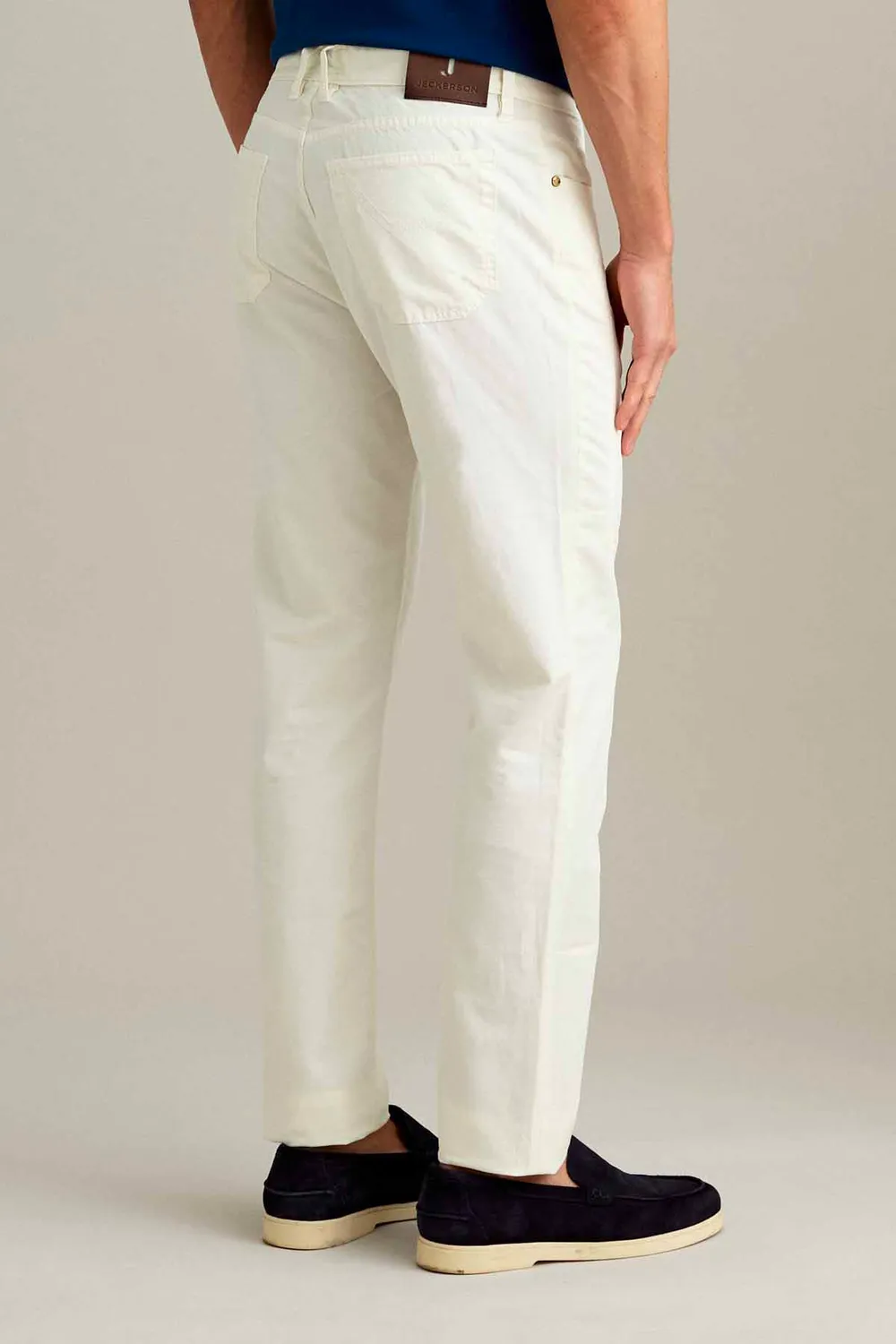 Jeckerson John Toppa Chino Slim schneeweiß Leinenmix