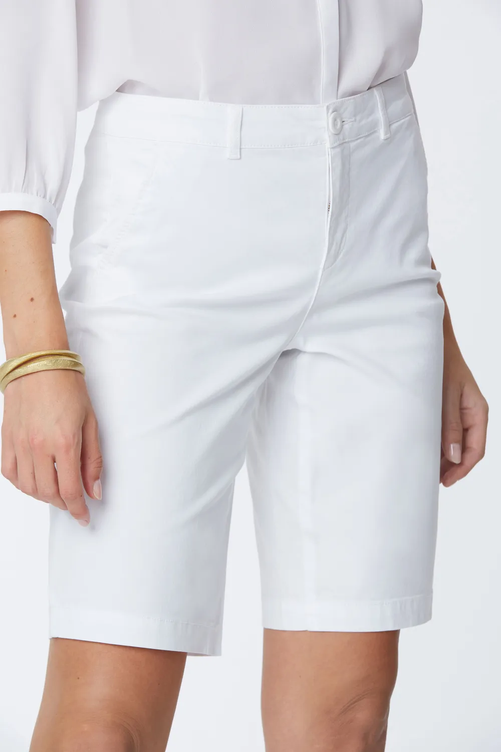 NYDJ Bermuda Twill Shorts 28 cm Optic White