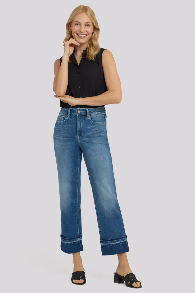 NYDJ Bailey Relaxed Straight Ankle Jeans Sun Soak Petite