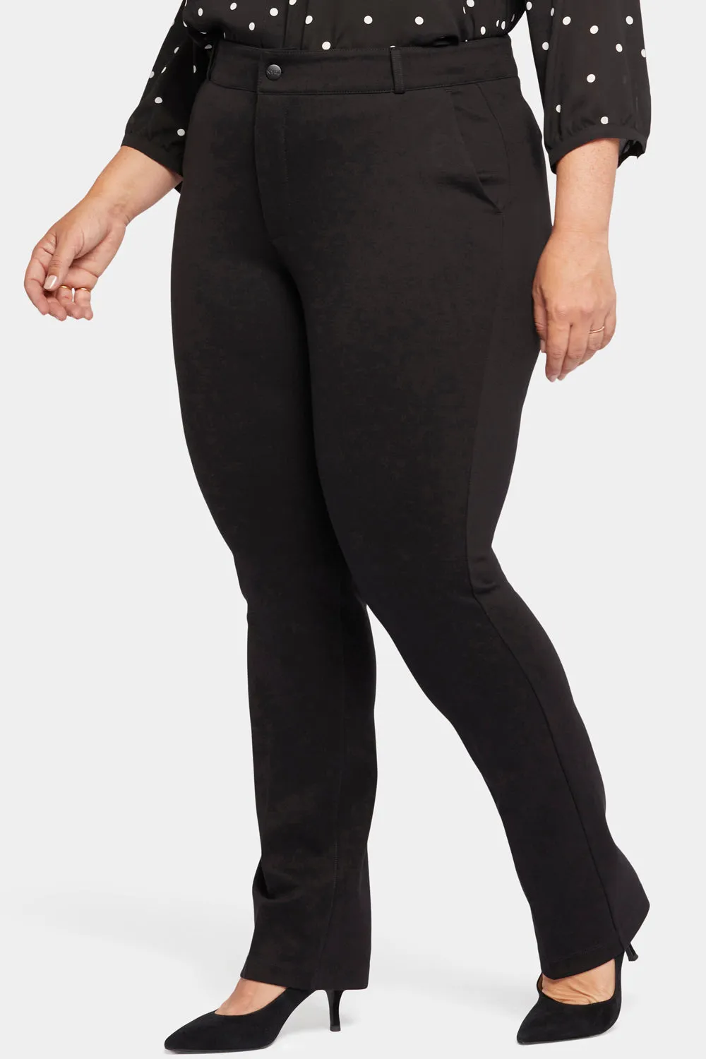NYDJ Classic Trouser Hose Schwarz Plus Size formend