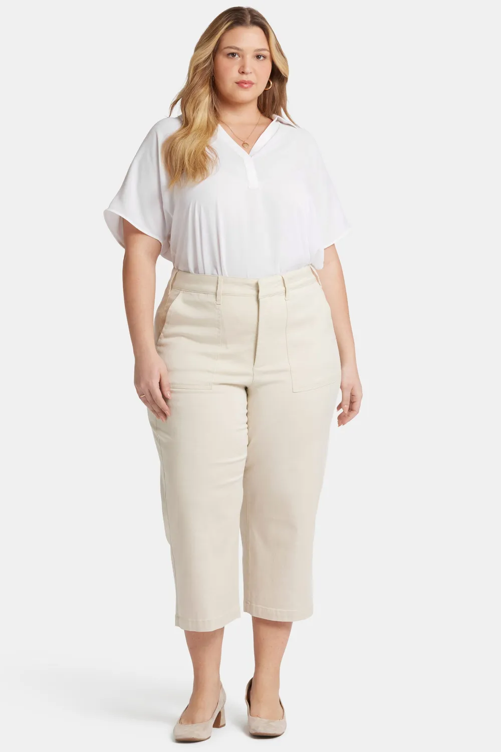 NYDJ Utility Hose White Creek Plus Size weiß