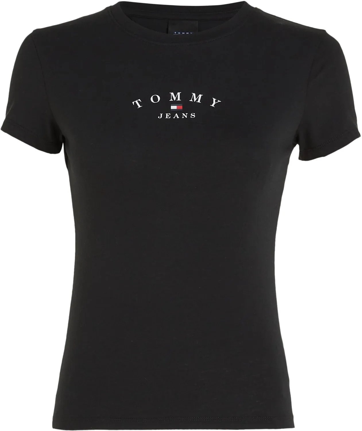 Tommy Jeans T-Shirt Damen Slim schwarz XXS Rundhals