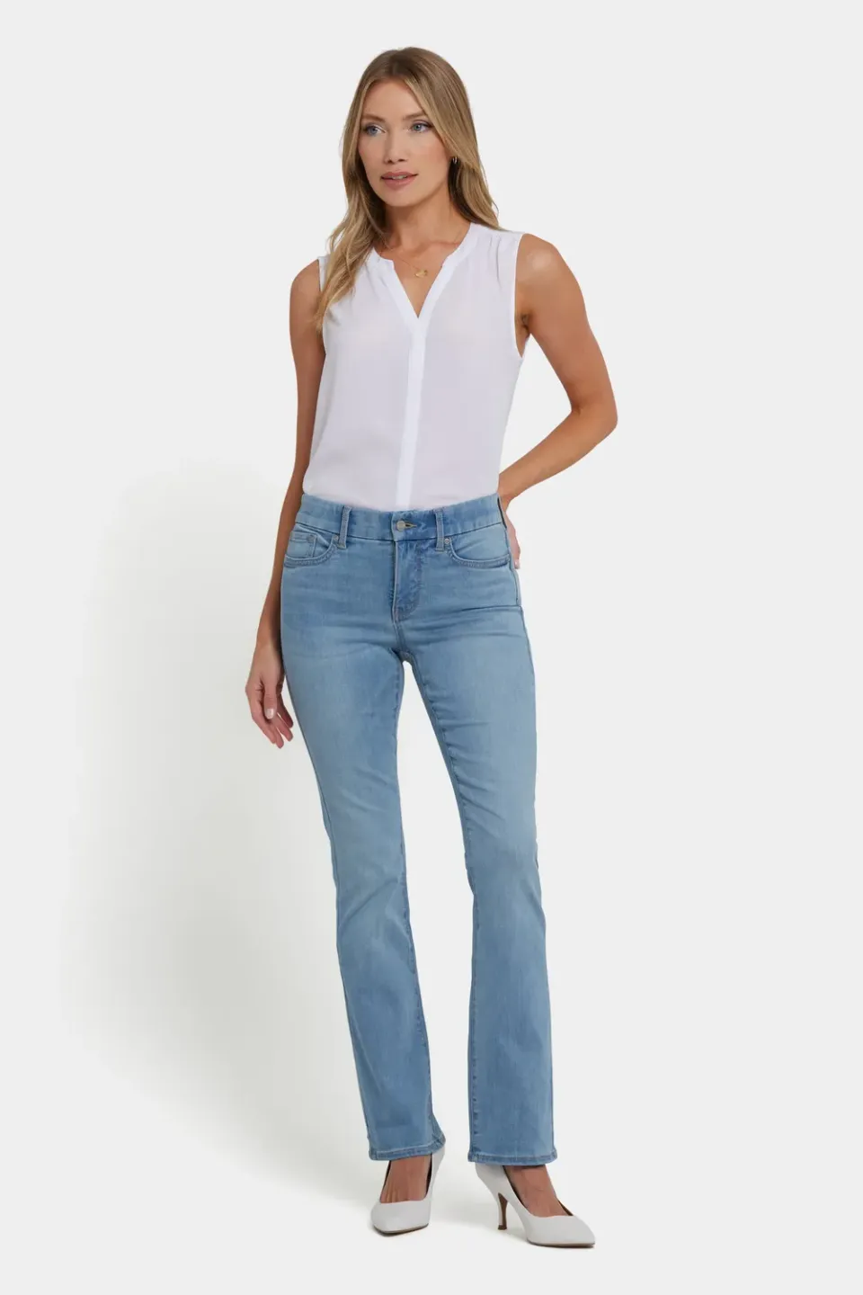 NYDJ Barbara Bootcut Jeans Heritage Glow hellblau
