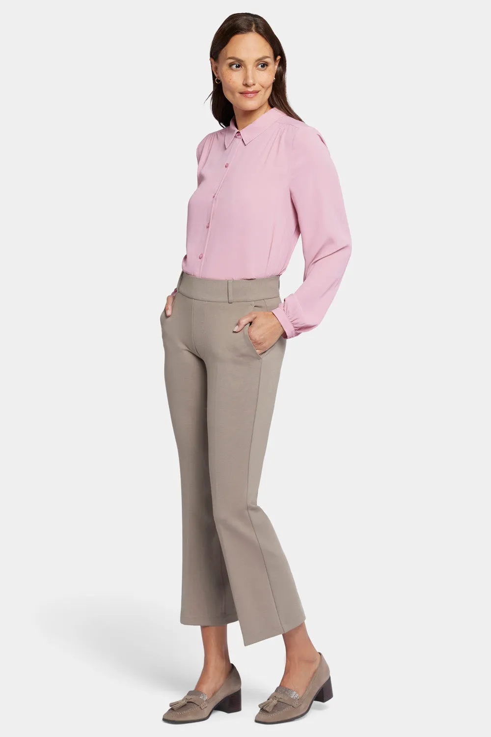 NYDJ Pull-On Flared Ankle Hose Saddlewood figurformend