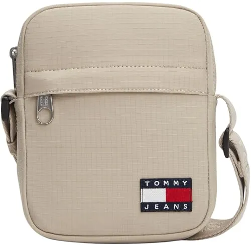 Tommy Jeans Daily Ripstop Reporter Crossbody Tasche Beige