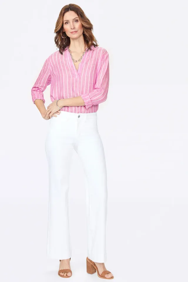 NYDJ Teresa Trouser Jeans Optic White mit Weitbein