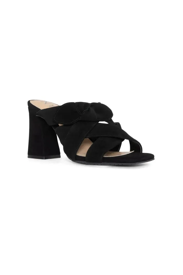 NYDJ Loreri Mule Sandalen Schwarz Blockabsatz