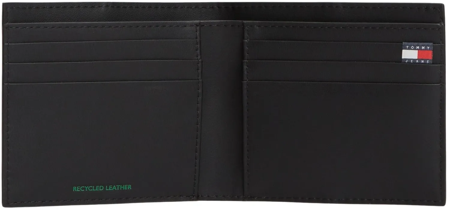 Tommy Jeans Heritage Wallet Geldbeutel Schwarz Leder