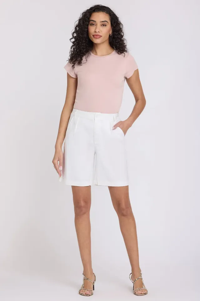 NYDJ Relaxed Petite Shorts Optic White weiß