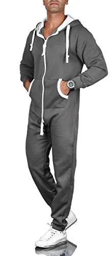 Alessandro Salvarini AS-039 Jumpsuit Trainingsanzug Herren elastisch