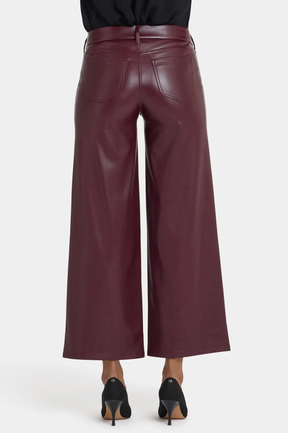 NYDJ Wide Leg Trouser Tavern veganes Leder