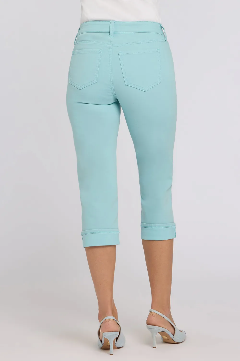 NYDJ Marilyn Straight Crop Jeans Aqua Haze Cool